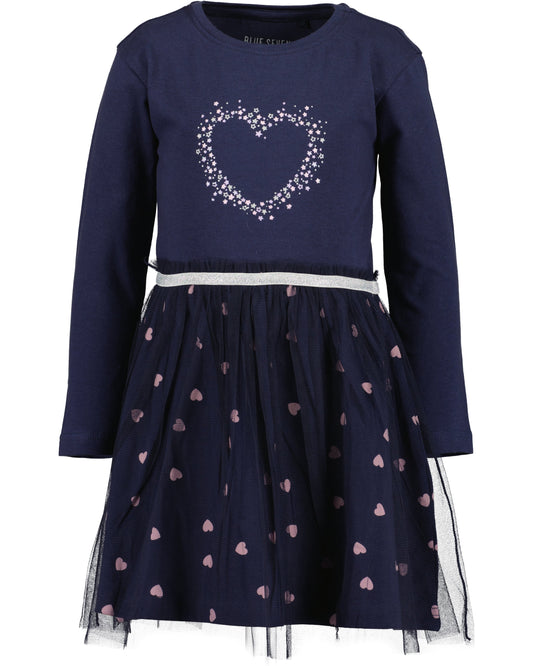 Blue Seven Kleid mit kleinen Herzchen-Mokkini Kindermode